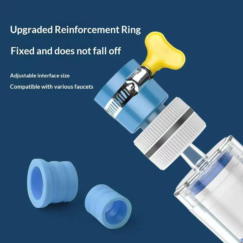 Faucet Water Filter Attachment-Multi-Layer Filtration Tap Purifier (Detachable & Universal Fit)