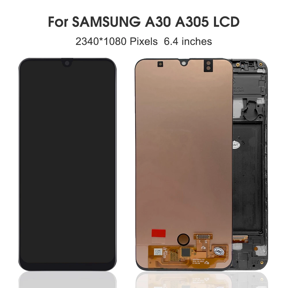 A30 For Samsung 6.4\'\'For AMOLED A305F A305G A305Y A305 A305N A305GT LCD Display Touch Screen Digitizer Assembly Replacement