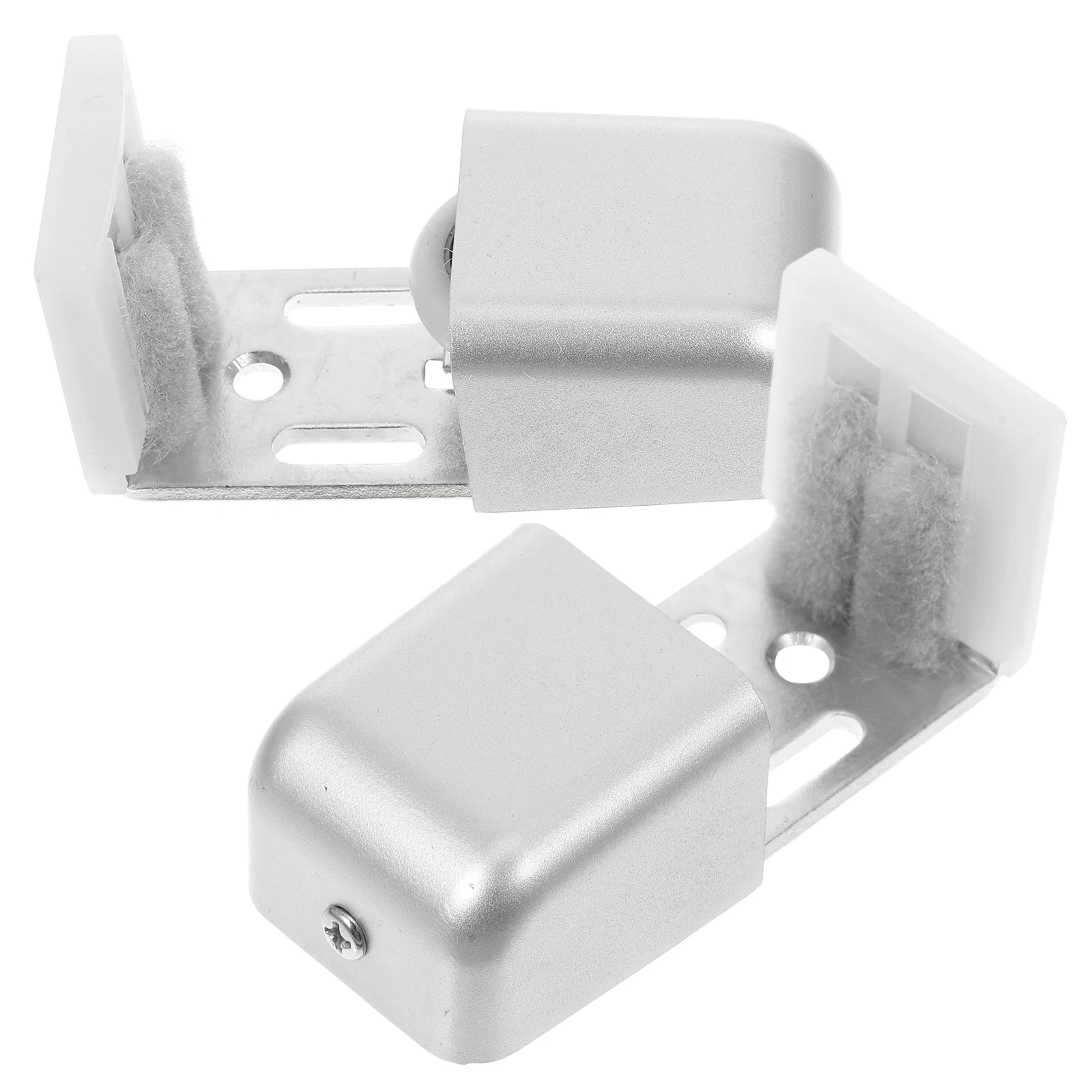 

2Pcs Automatic Door Stopper Sliding Door Guide Adjustable Ground Wheel Bottom Track Guide for Glass Doors Safety Durable
