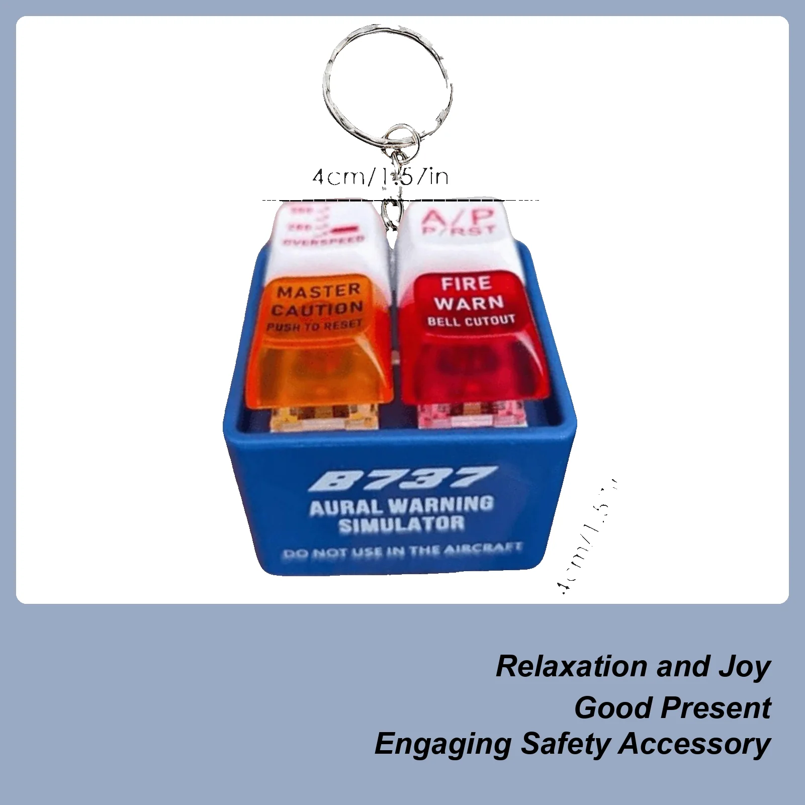 Warning Sound Simulator Pilot Keychain BoeingAirbus Commercial Aircraft Route Pilot Crew Car Keychain