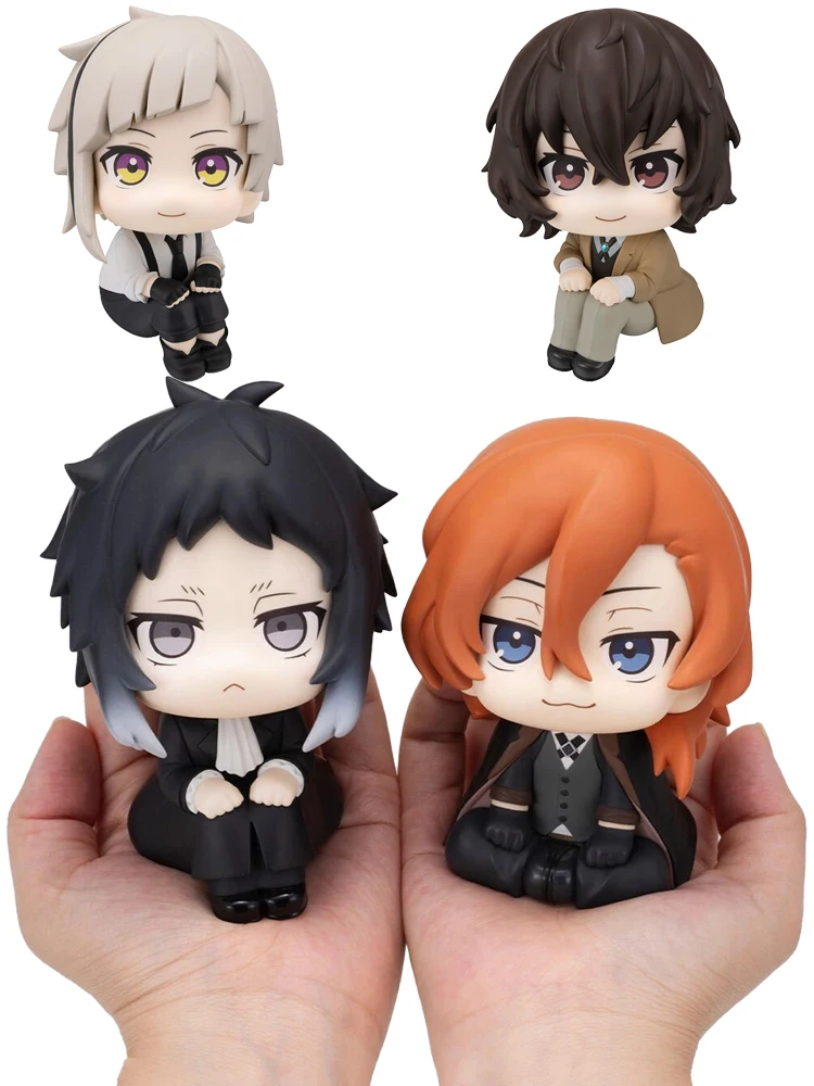10cm Bungou Stray Dogs Anime-Figur Look Up Nakajima Atsushi Actionfigur Q-Version Dazai Osamu Figurine PVC Sammlerstücke Spielzeug