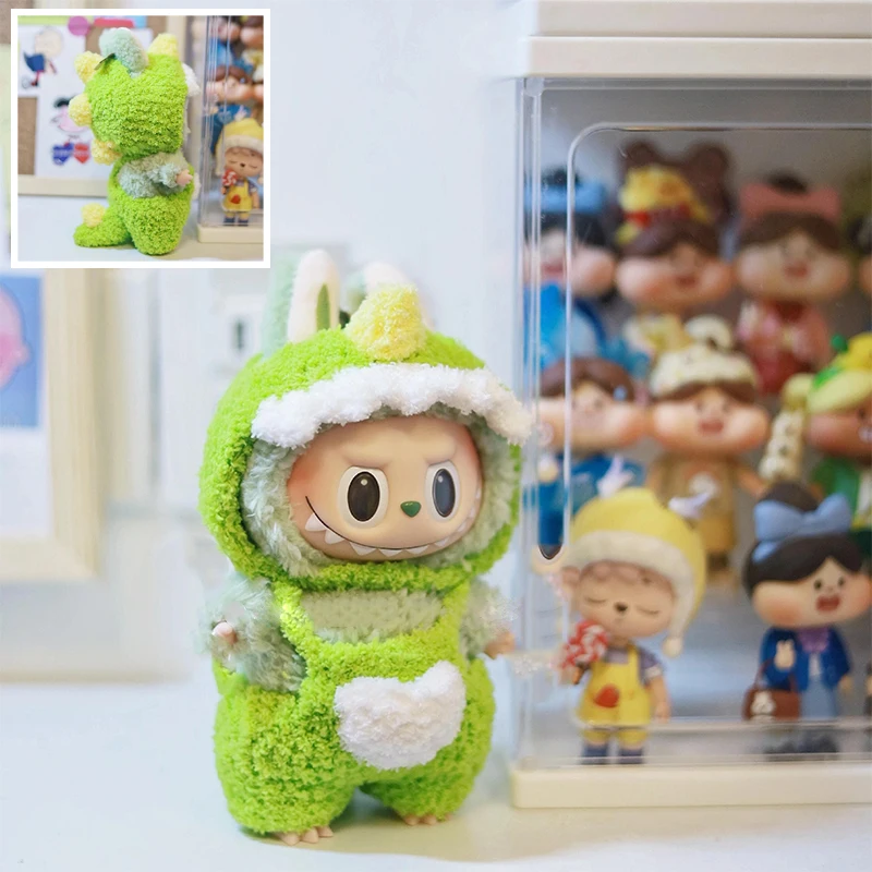 

For 15/17cm Labubu The Monster Dinosaur Cosplay Doll Clothes Set Suitable for Outings