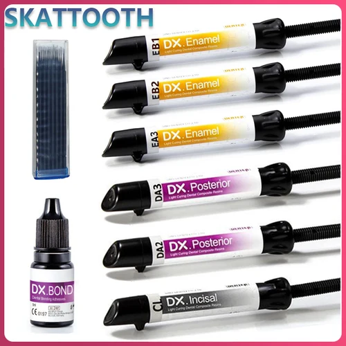 DX.Enamel/Resinas dentales curativas por luz incisales Resina compuesta nano híbrida para restauración estética del esmalte y del diente anterior