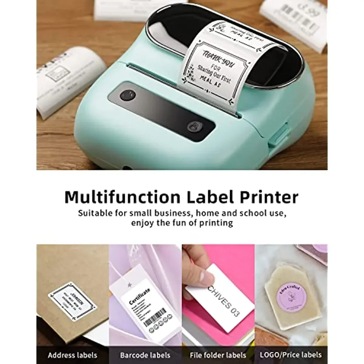 Phomemo M220 Labelprinter 75mm Thermische Label Maker voor Barcode Adres Etikettering Mailing Bestandsmap Etiketten voor Telefoon & PC