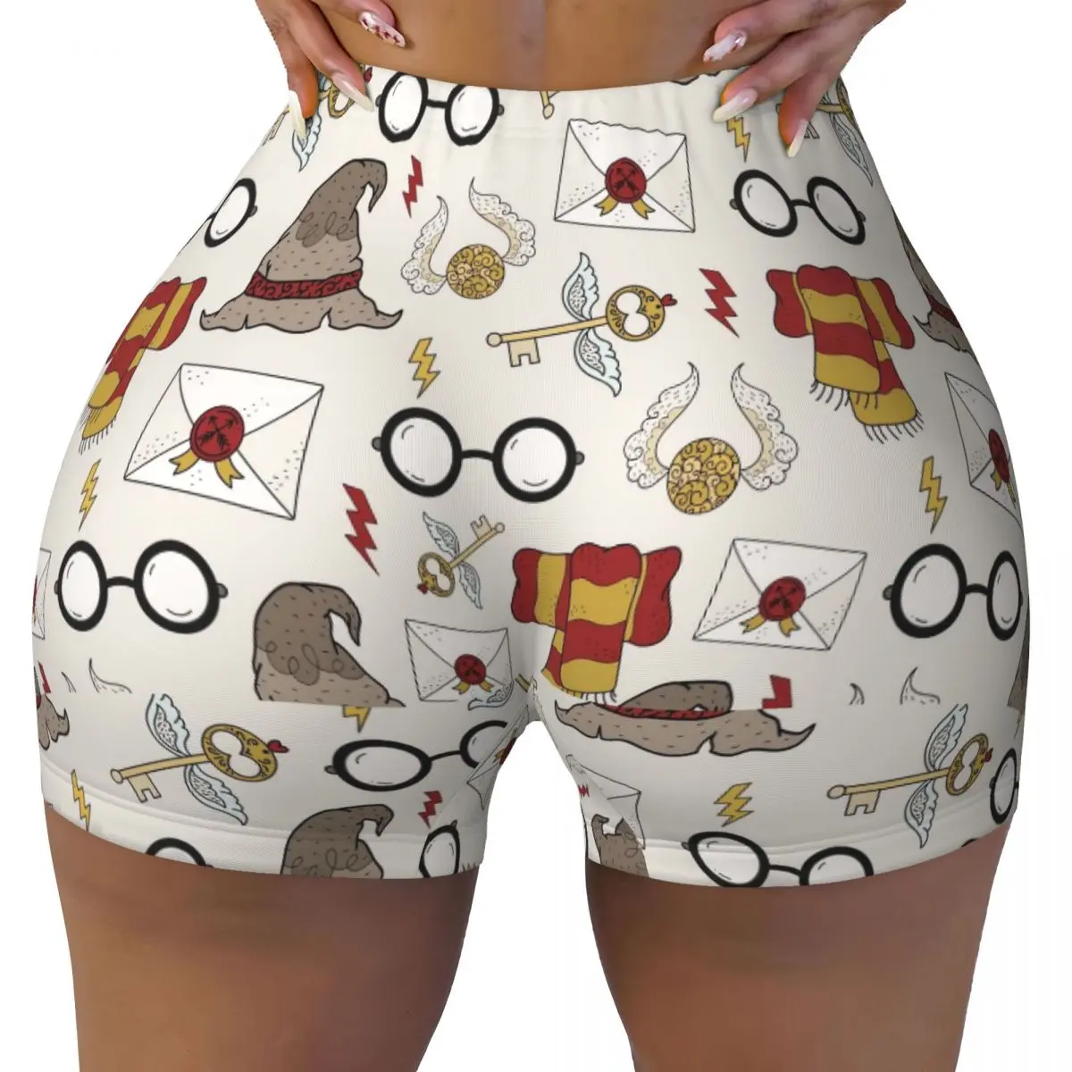 

Custom H-Harries Anime Workout Shorts for Women Magic Movie Gym Running Biker Yoga Shorts