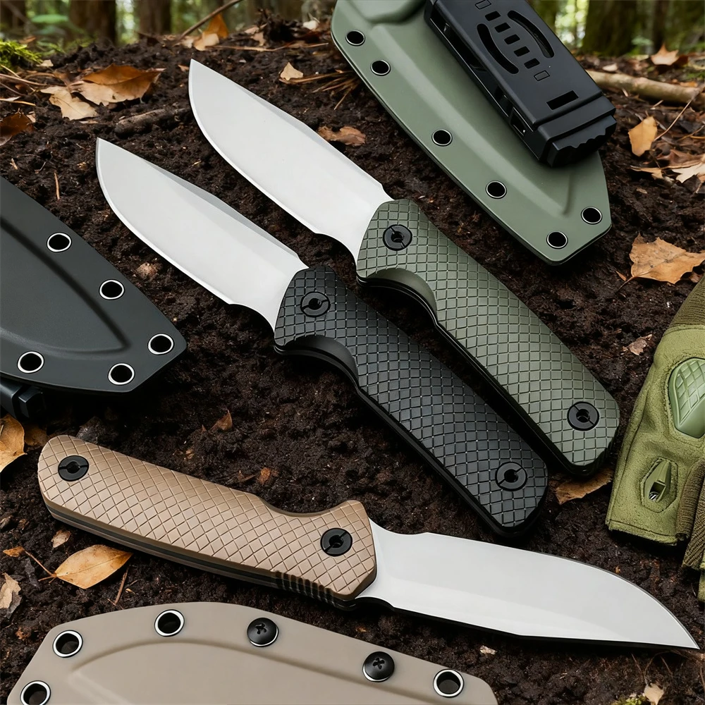 

Портативный нож с фиксированным лезвием и защитным чехлом, лезвие из стали 8Cr13Mov, для активного отдыха, кемпинга, туризма, универсальный нож для выживания, нож для фруктов