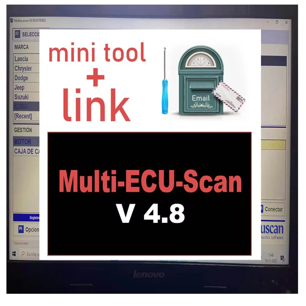 Auto Repair Software For Fiat Connector MultiEcuScan 4.8 Register Work With ELM327 MultiEcuScan V5.0 For OBD2 Diagnostic Tools