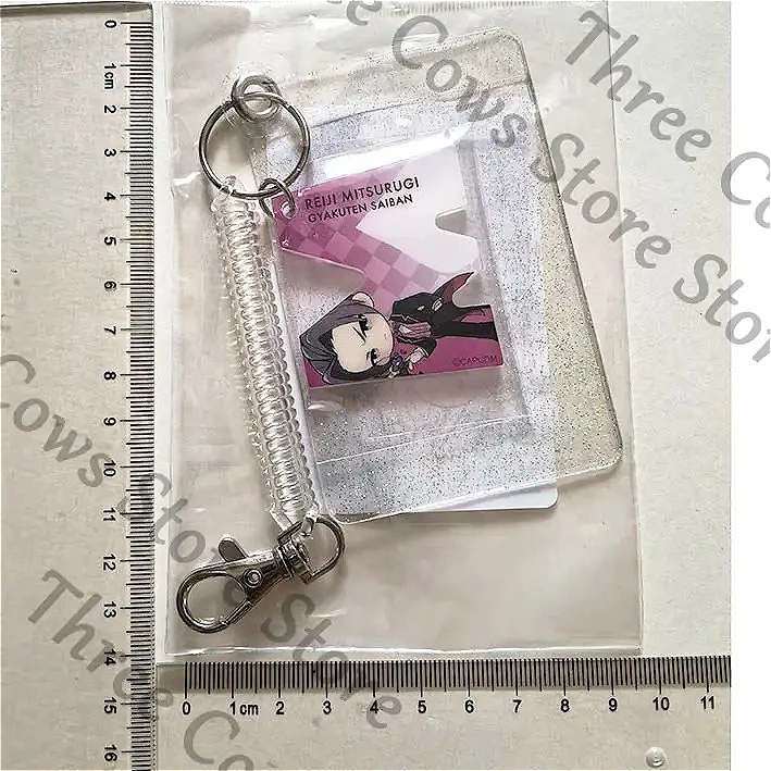 

Genuine Anime Miles Edgeworth Ace Attorney Phoenix Wright Cosplay Cartoon Card Binder Keychain Pendants Keyring Accessories Gift
