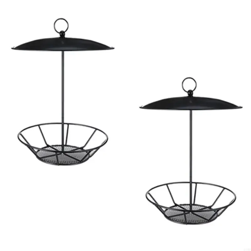 

A76X-Easy Installation Metal Construction Pack Of 2 Large Capacity Clear View Hanging Bird Feeders For Garden Yard