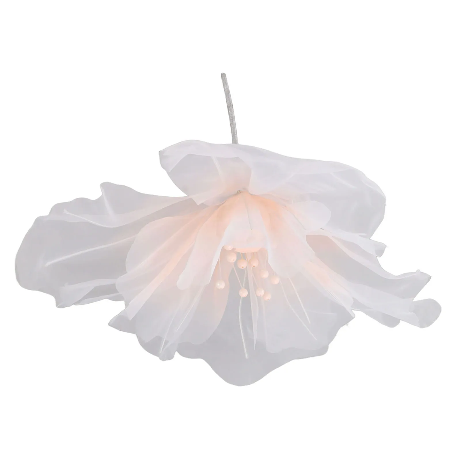 Gauze Flower 19.7in Diameter Soft Bright Colors Light Reusable Handcrafted Organza Flower for Wedding Photography Family