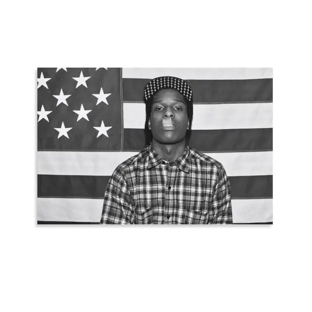 A$AP Rocky ASAP flaga amerykańska Rap raper motywacyjny inspirujący biuro siłownia dekoracja ścienna akademika 3x5ft flaga tylko szycie