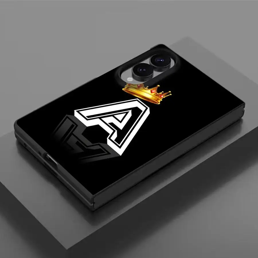 Crown Letter A Case for Samsung Galaxy Z Fold 8 Z Fold8 Wide ZFold8 ZFold Wide Luxury Phone Cover