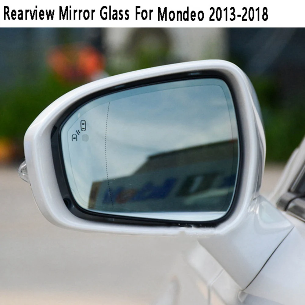 Right Rearview Mirror Glass Heated/Anti-Dazzle/Auxiliary Blind Spot Mirror for Ford Mondeo 2013-2018