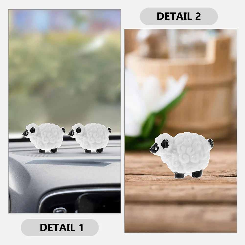 

10Pcs Mini Sheep Garden Moss Decoration Resin Animal Sculptures Miniature Lawn Statues Outdoor Small Animal Decor
