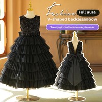Princess Dress Children's Host Piano Performance Outfit Girl's Formal Wear Flower Girl Costume Birthday Celebration Dress