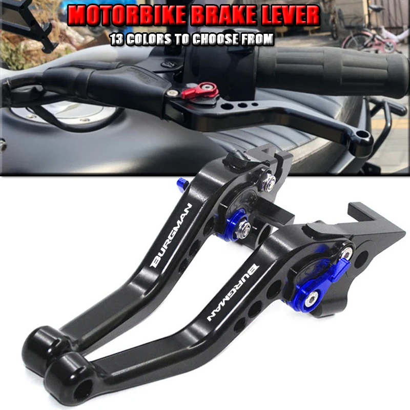For Suzuki AN/UH BURGMAN 150/200/250/400 Motorcycle Short Brake Clutch Lever Aluminum CNC Adjustable Motorbike Brake Lever