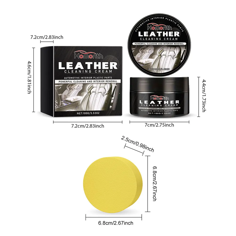 Leather Conditioner Long Lasting Car Seats Polishing Nourishment Care Leather Care Cream for Leather Pant Bag Shoes Furniture