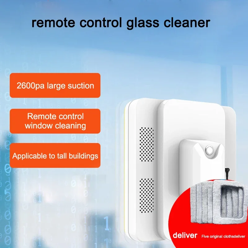 Household 220v Remote Control Window Wiping Machine Home Intelligent Electric Glass Washing Robot High-rise Double-sided Cleanin