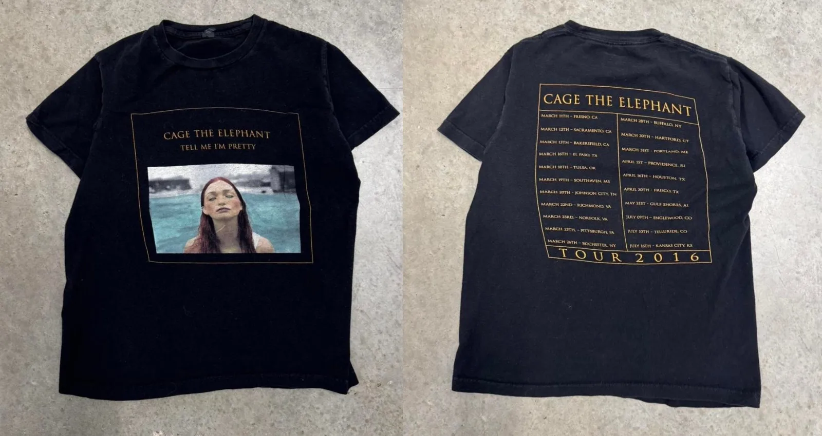 2016 Cage The Elephant T-shirt Tell Me I'm Pretty U139