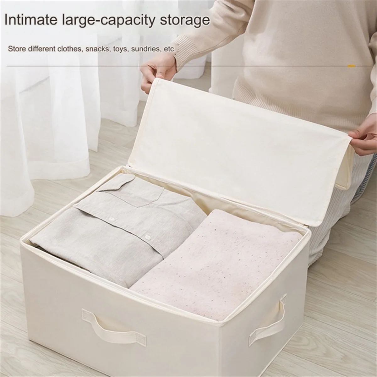 

Ultra Space Saving Self Compression Organizer, Ultralight Compression Packing Cubes Travel Creamy White