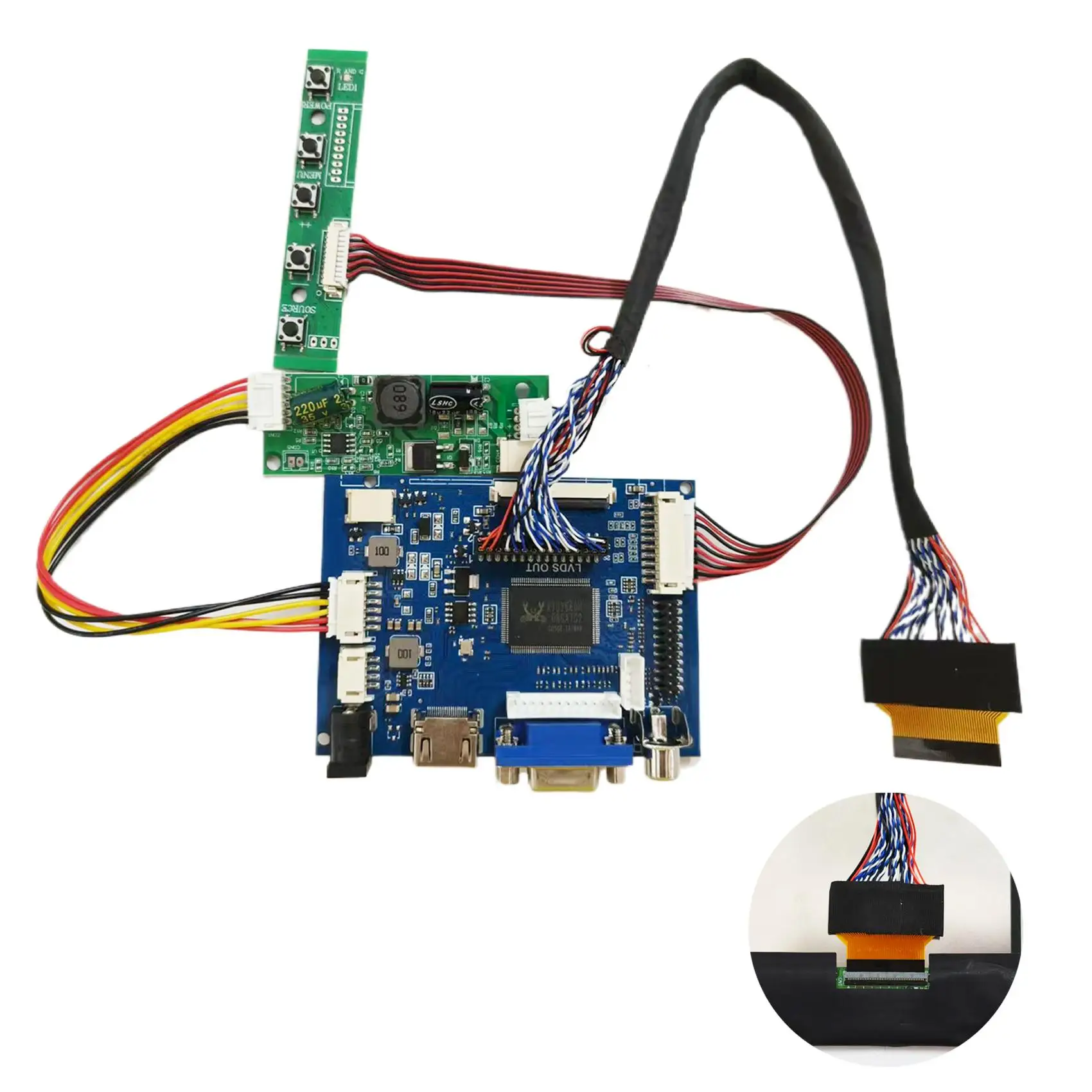 

Плата контроллера ЖК-дисплея H/D VGA AV для 10,1 дюйма 1920x1200 EV101WUM-N20 QV101WUB-N80