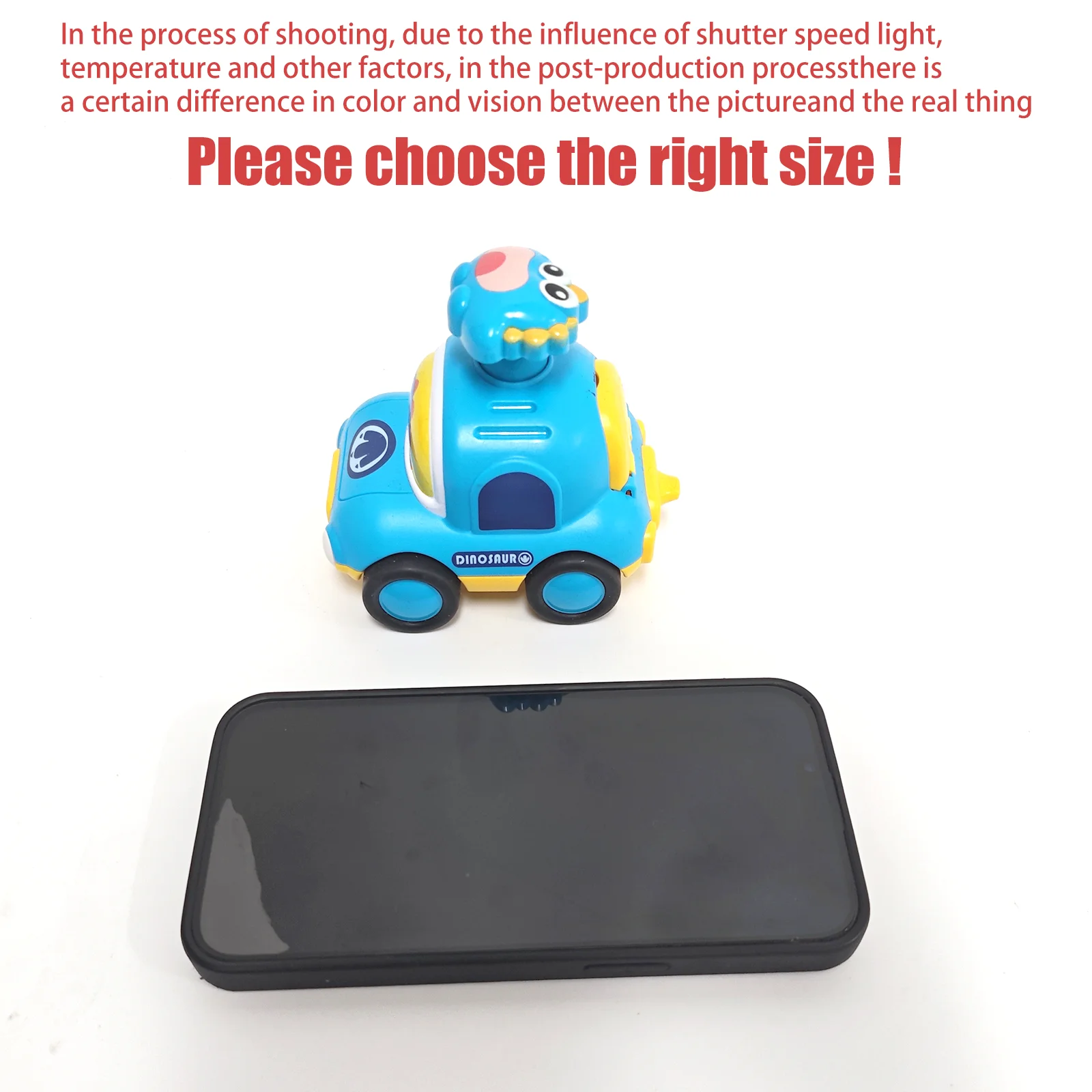 プレスゴー恐竜おもちゃタクシー車、18ヶ月以上向け、幼児用プッシュゴープレイビークル、プルバック摩擦車、イースターバスケット詰め物