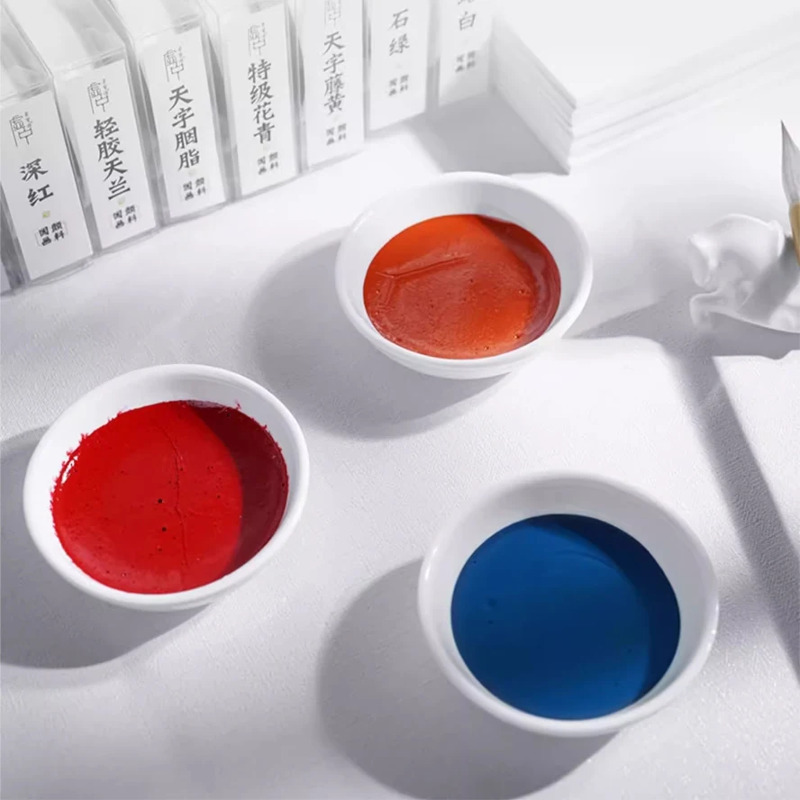 Authentic Traditional Chinese Painting Colors, 12/15 color of Natural Mineral Pigments (10g Each), Non-Faded,  Luxury Art Supply
