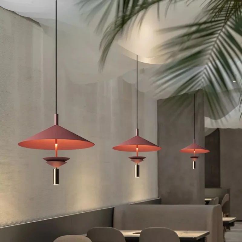 Imagem -04 - Modernas Lâmpadas Pingentes Led Minimalistas Iluminação de Mesa de Jantar Ufo Vermelho Criativo Iluminação Lustres Decoração de Ilha de Cozinha Nova Combinação 2024