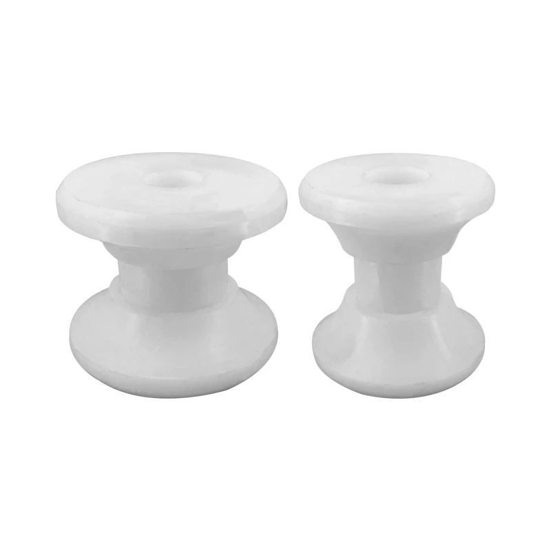 

ISURE MARINE 2Pcs White Water White Delrin Bow Anchor Roller Replacement Wheels Bow Roller for Marines Boats Yachts Kayaks