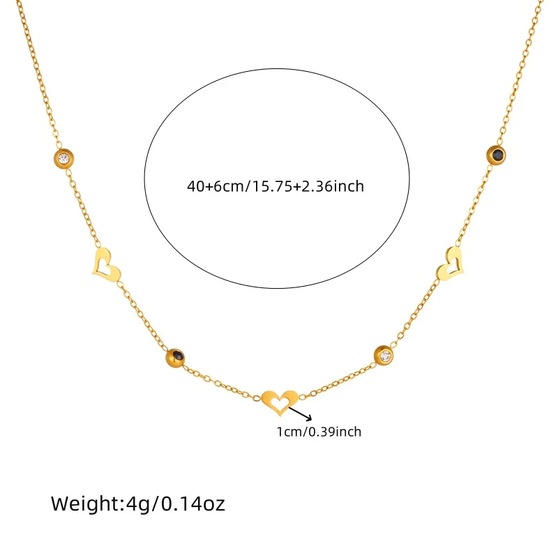 DIEYURO 316L Stainless Steel White Shell Heart-shaped Bracelet Necklace Women Delicate Fashion Simplicity Pendant Jewelry Suit