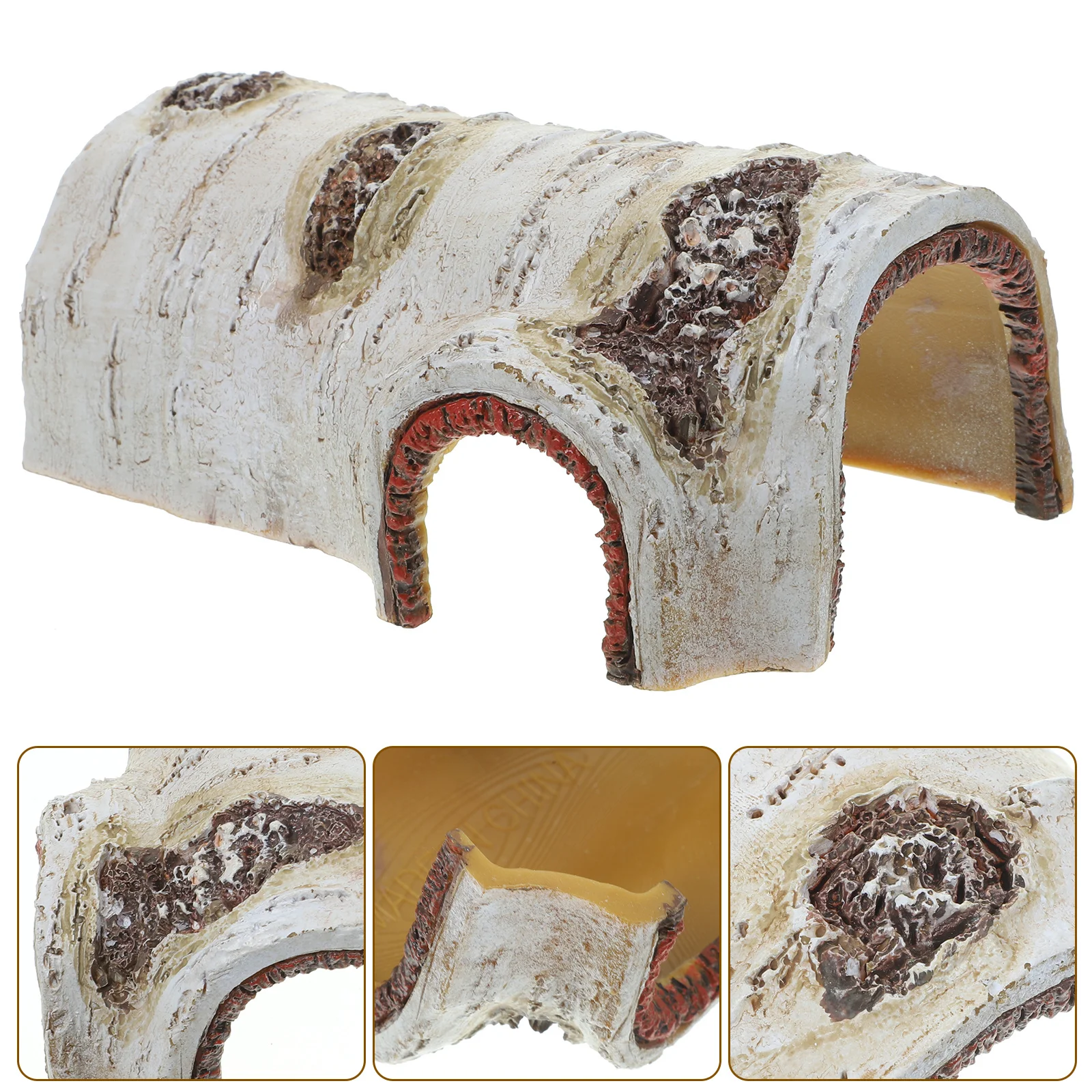 

Reptile Hiding House Resin Tortoise Hideout Unique Turtle Cave For Lizard Climbing Platform Pet Shelter Decor Spiders Shelter