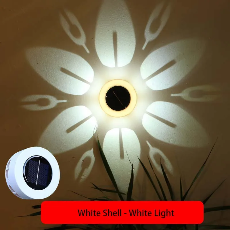 LED Solar Lampe Blumenmuster Wand waschanlage Garten Landschaft Schritt Veranda Wand leuchten Balkon Zaun Lichter im Freien wasserdicht