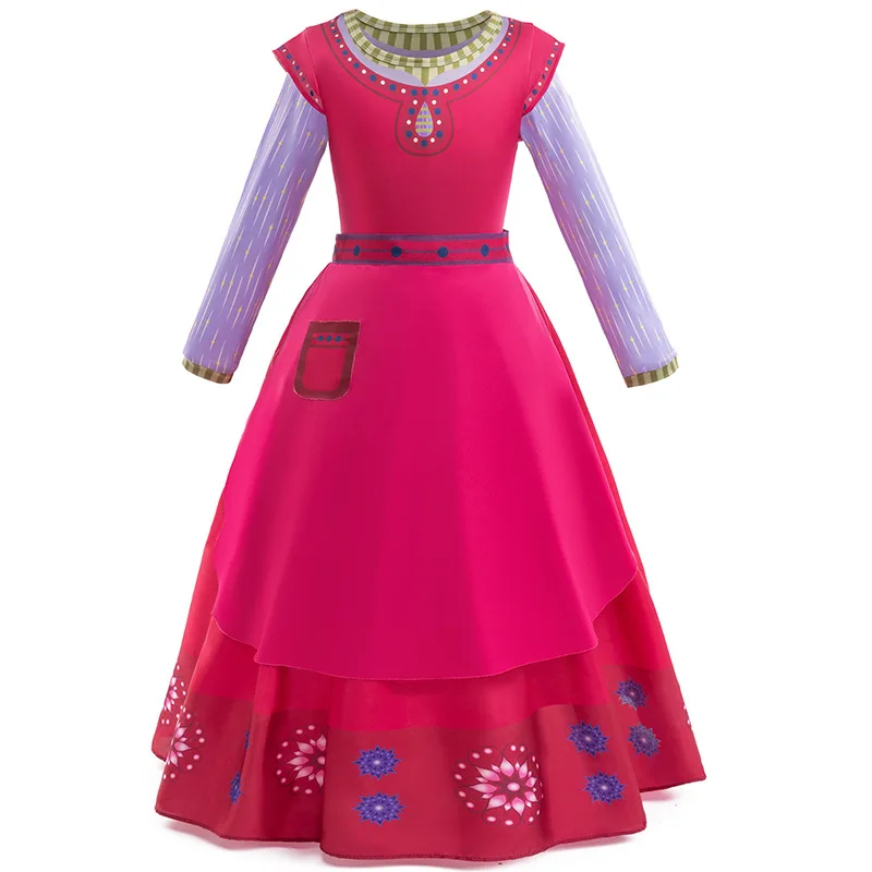 

Wish Asha Dahlia Costume for Kids Girl Halloween Party Dresses Flying Sleeve Vestido Outifit Children Princess Dresses