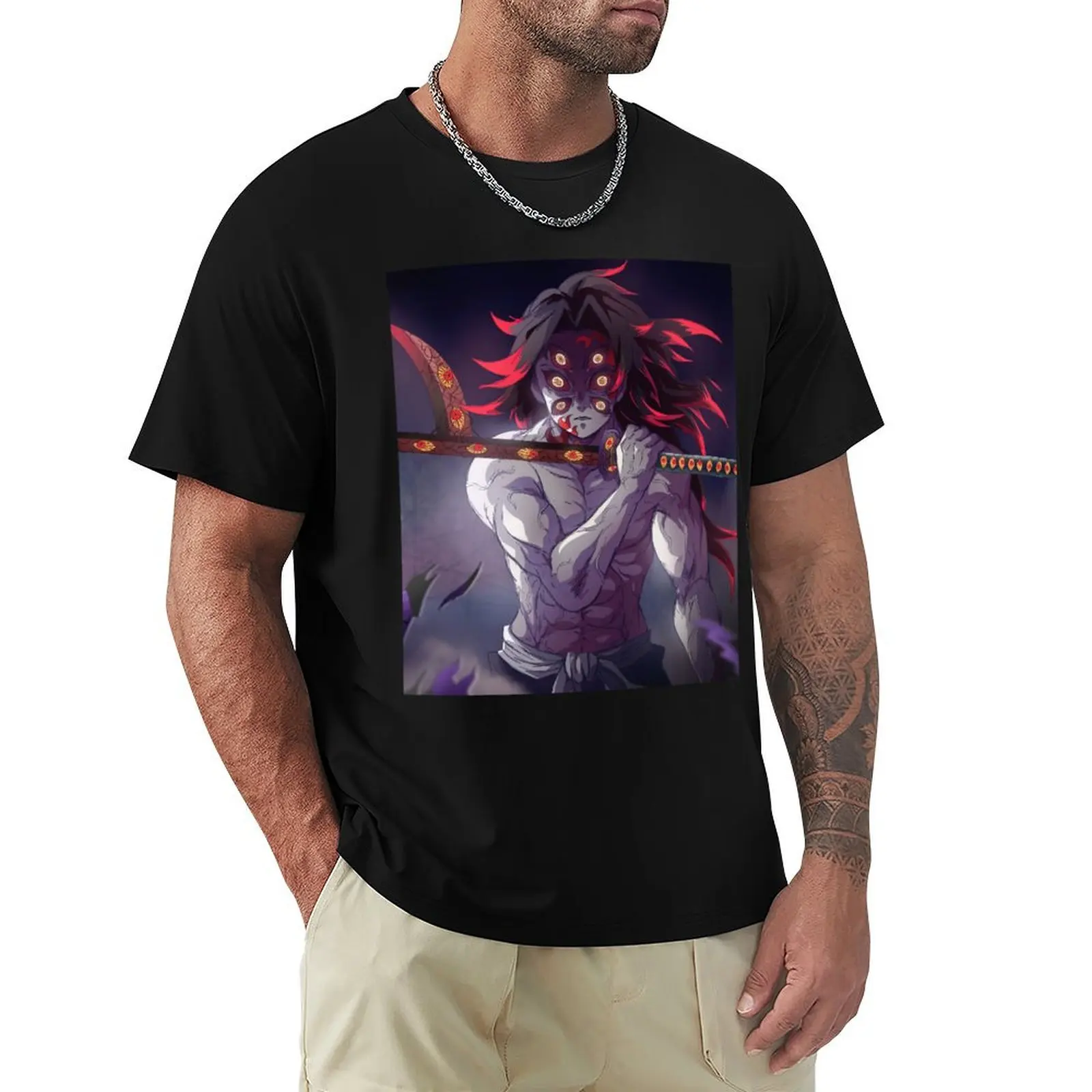 Demon Sword Kokushibo T-Shirt cotton graphic tees customizeds shirts graphic tees graphic shirts slim fit t shirts for men