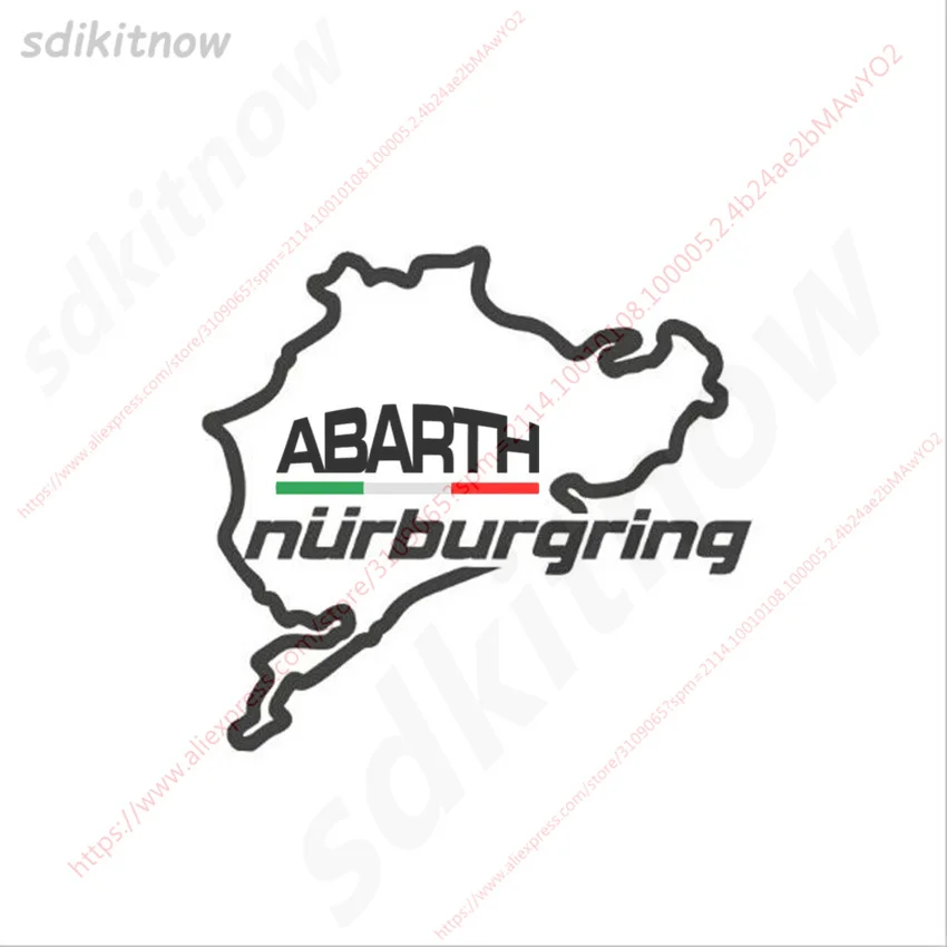 이탈리아 Nurburgring 자동차 스타일링 스티커, 스포츠 레이싱 바디 윈도우 데칼, Abarth Fiat 500 grande punto bravo doblo panda ducato