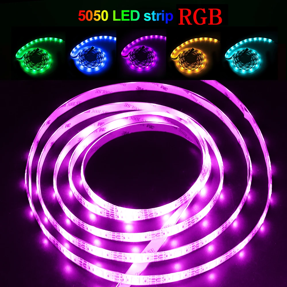 5V USB RGB 5050 LED Strip Light Bluetooth-compatible Remote Control 24Key 44key Kit USB Power Waterproof Flexible Tape Backlight