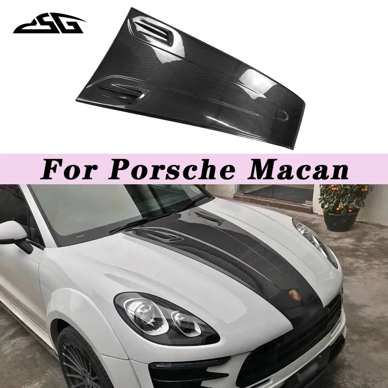 

Для Porsche Macan: карбоновая накладка на передний бампер, воздухозаборник капота, панель вентиляционного отверстия, крышка капота, автозапчасти, обвес кузова