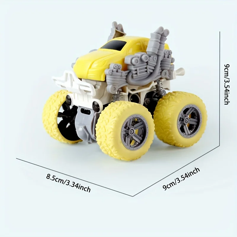 véhicule tout-terrain cascadeur à inertie motrice à quatre roues motrices, poussant vers l'avant, marche arrière par friction, 360 °   rotation, debout, cadeau idéal