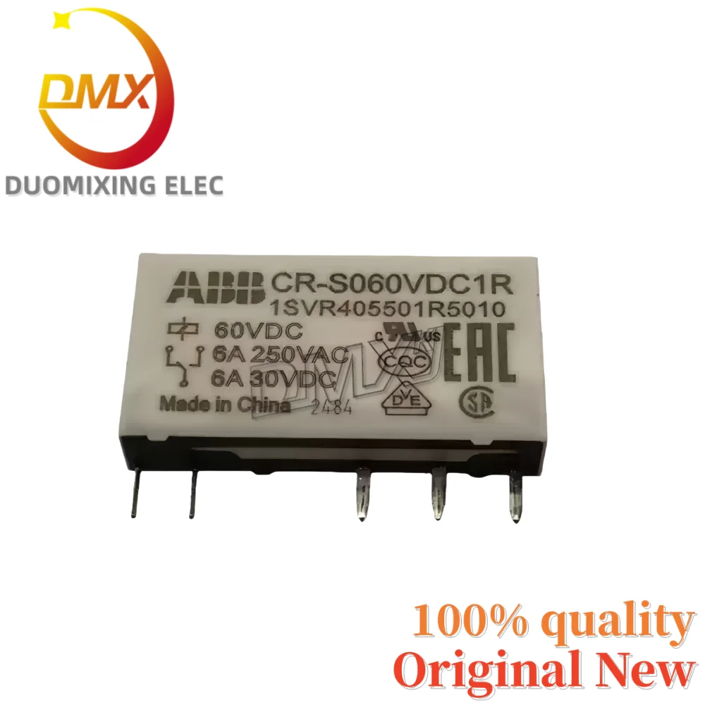 1-5PCS 100%New CR-S024VDC1R S060VDC1R 24VDC 60VDC DIP5 6A ABB ultra-thin relay