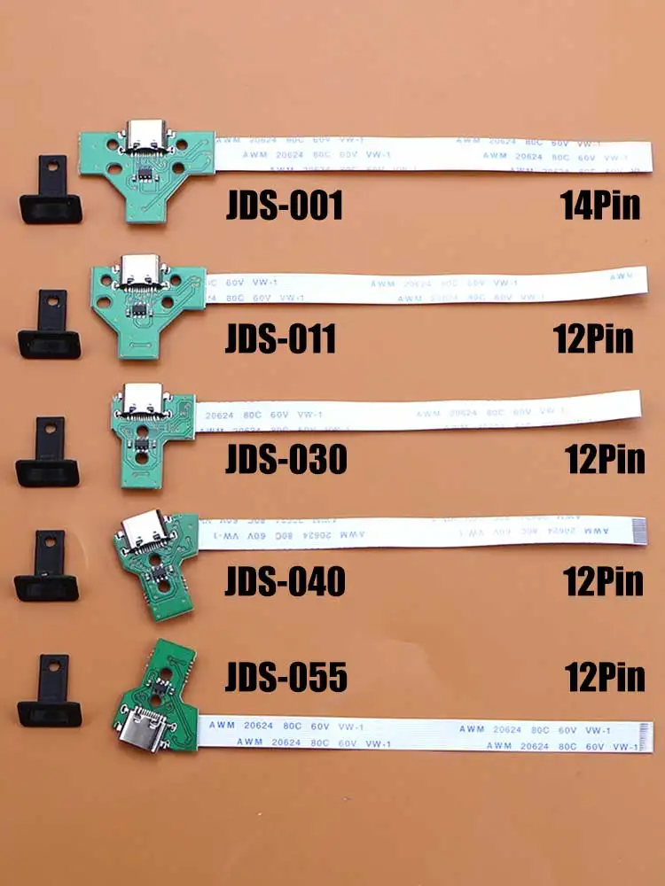 Pour contrôleur PS4 bricolage USB type-c carte de charge Port prise Jack Dock 12 broches 14 broches câble flexible JDS 001 011 030 040 055 connecteur