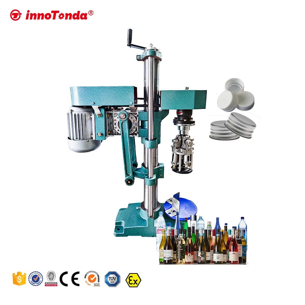 

Manual Aluminum Wine Screw Cap Ropp Capper Small Pet Water Sealing Automatic Twist off Whiskey Glass Bottle Capping Machine