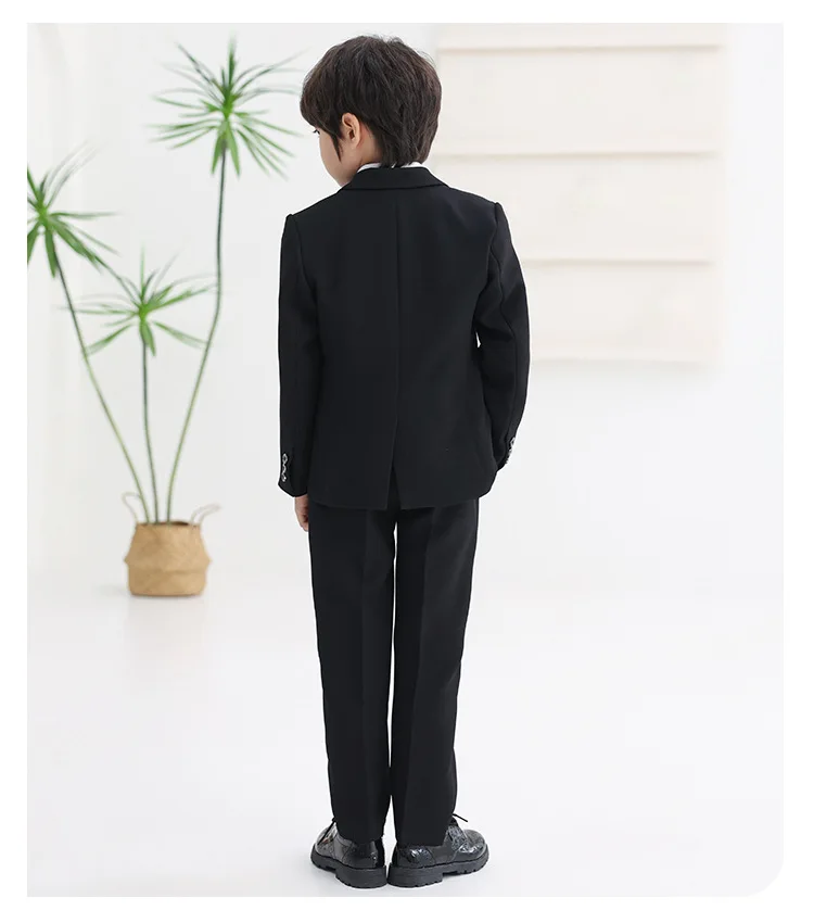 Anzug-Set für Jungen, Kinder-Blazer-Outfit, Blumenjungen-Hochzeitsanzug, Kostüm für Klavierauftritte bei Geburtstagsfeiern und formellen Anlässen – Detail 13