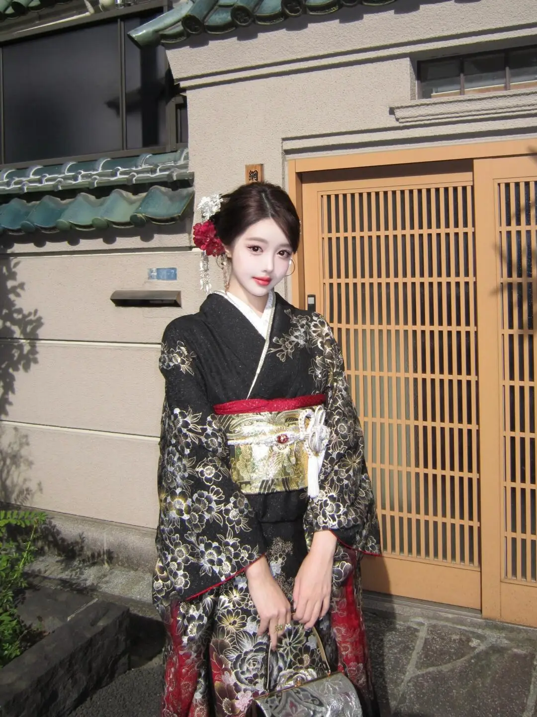 New Improved Sakura Girl Kimono Personal Fashion Sweet Cool Girl Art Photography Black Gang Princess Kimono Stage Costume