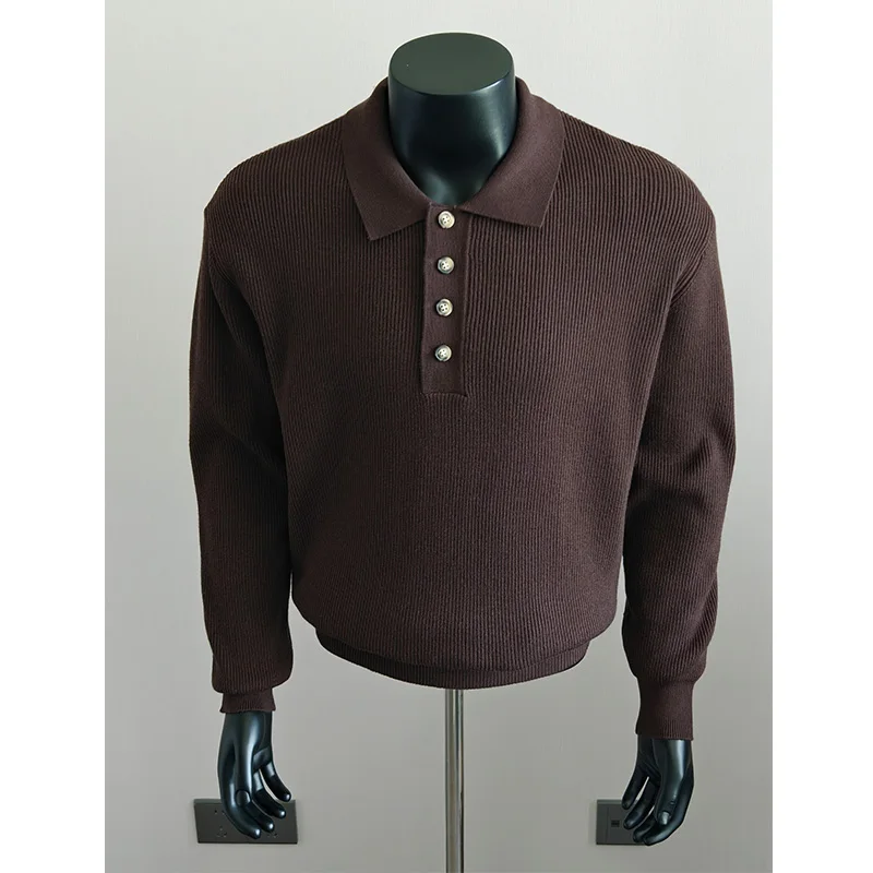 

Мужской свитер-поло Diamond Pique — свободный крой и планкой на пуговицах, доступен в нескольких цветах