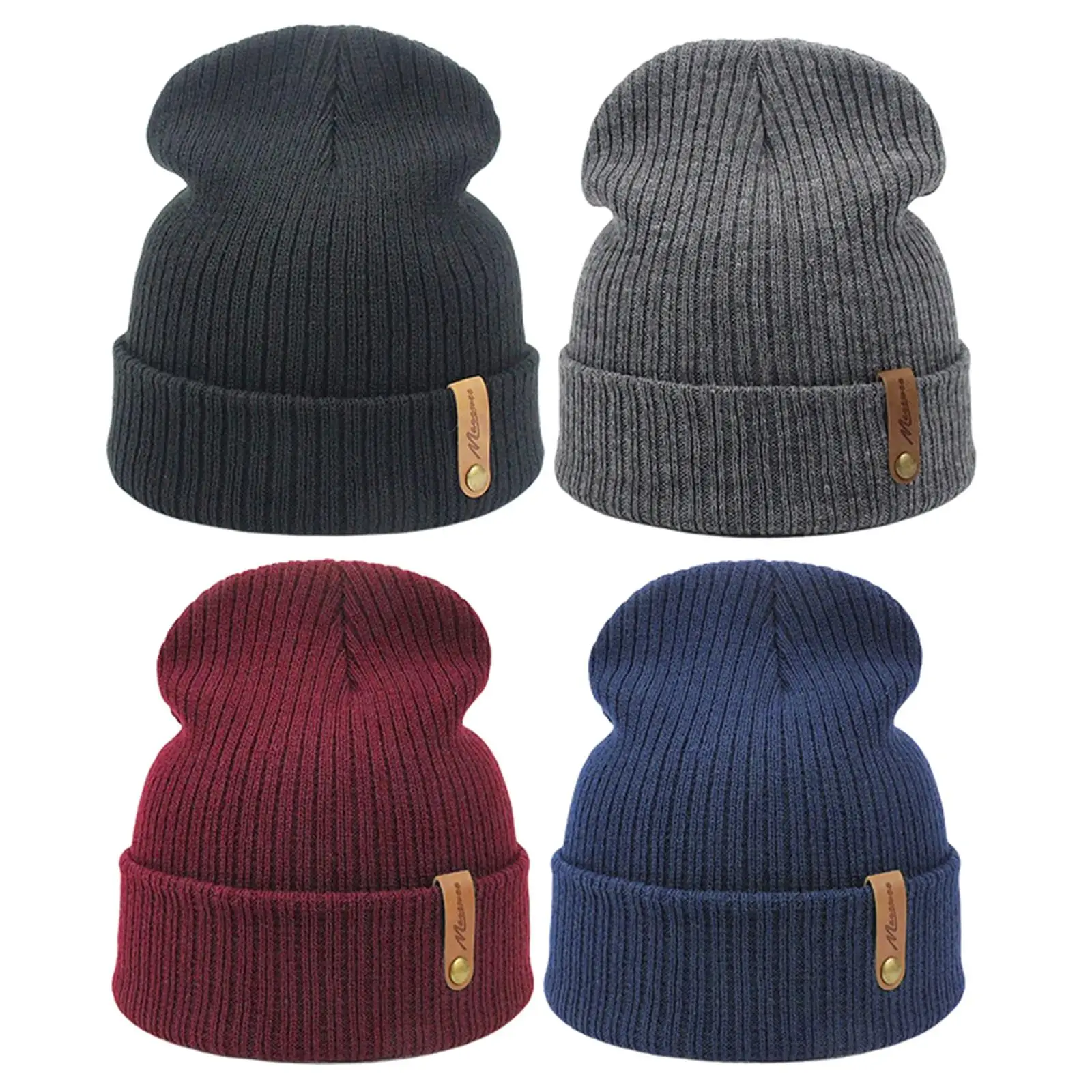 Fashion Winter Beanie Knit Hat Slouchy Baggy Beanie Unisex for Cycling Ski