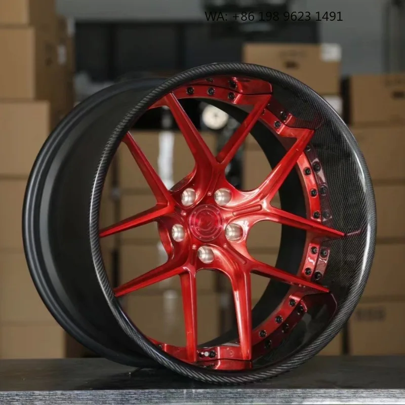 High-end customized deep concave forged alloy wheel hub, multi-inch single-piece sport rims, 5×3 PCD, gold polished finish