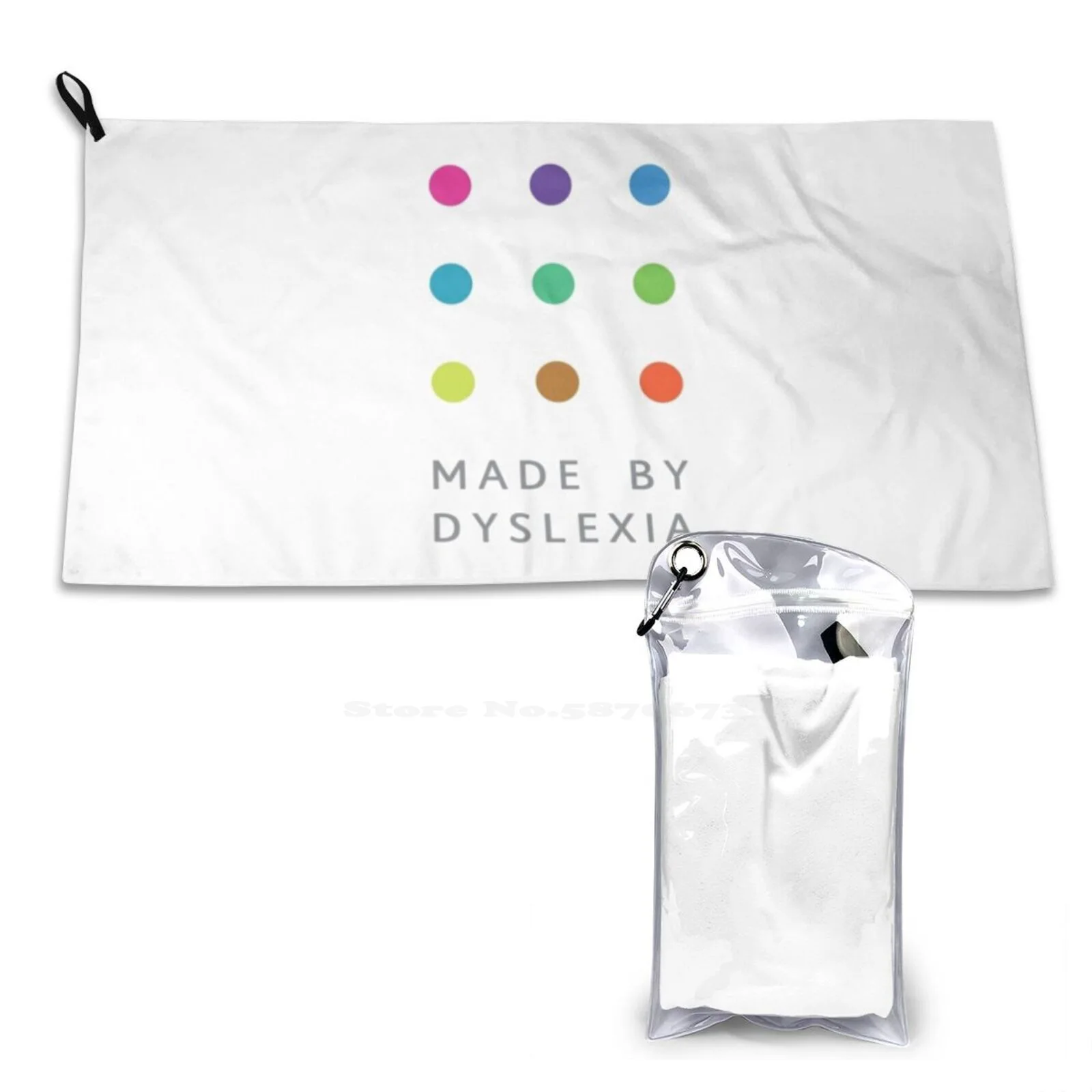 Made By Dyslexia Beach Towels Quick-Drying Sports Towels Dyslexic Madebydyslexia Made By Dyslexia