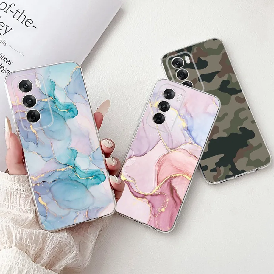 لينة واضحة سيليكون الغطاء الخلفي ل ممن لهم Reno12 برو CPH2629 جراب هاتف الرخام فراشة كابا ل رينو 12 12Pro 5G CPH2625 كابا #3