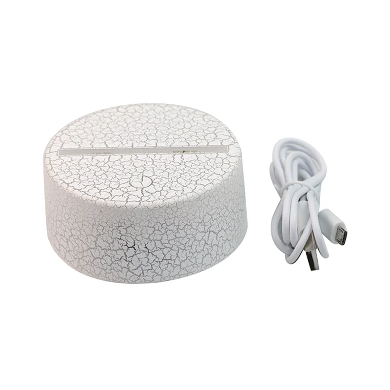 AK25-Crack قاعدة LED ضوء الليل جو لمبة مكتب الاستشعار قاعدة اللمس لتزيين الغرفة والهدايا #4