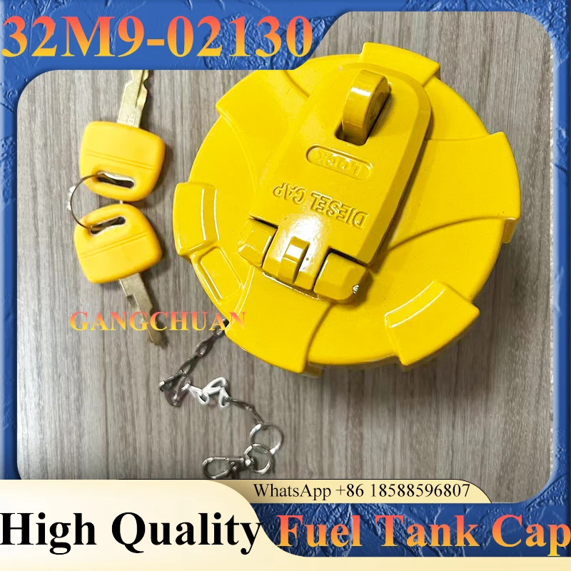 32M9-02130 32M902130 Fuel Tank Cap Excavator Parts with Keys for R140-9 R210-9 R215-9